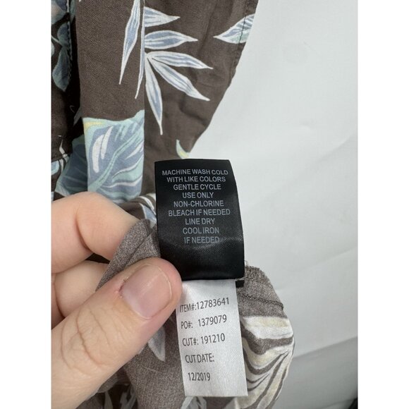 Torrid Women's Top Size 2X Taupe Blue Floral Challis Dolman Blouse Pockets - Picture 6 of 8